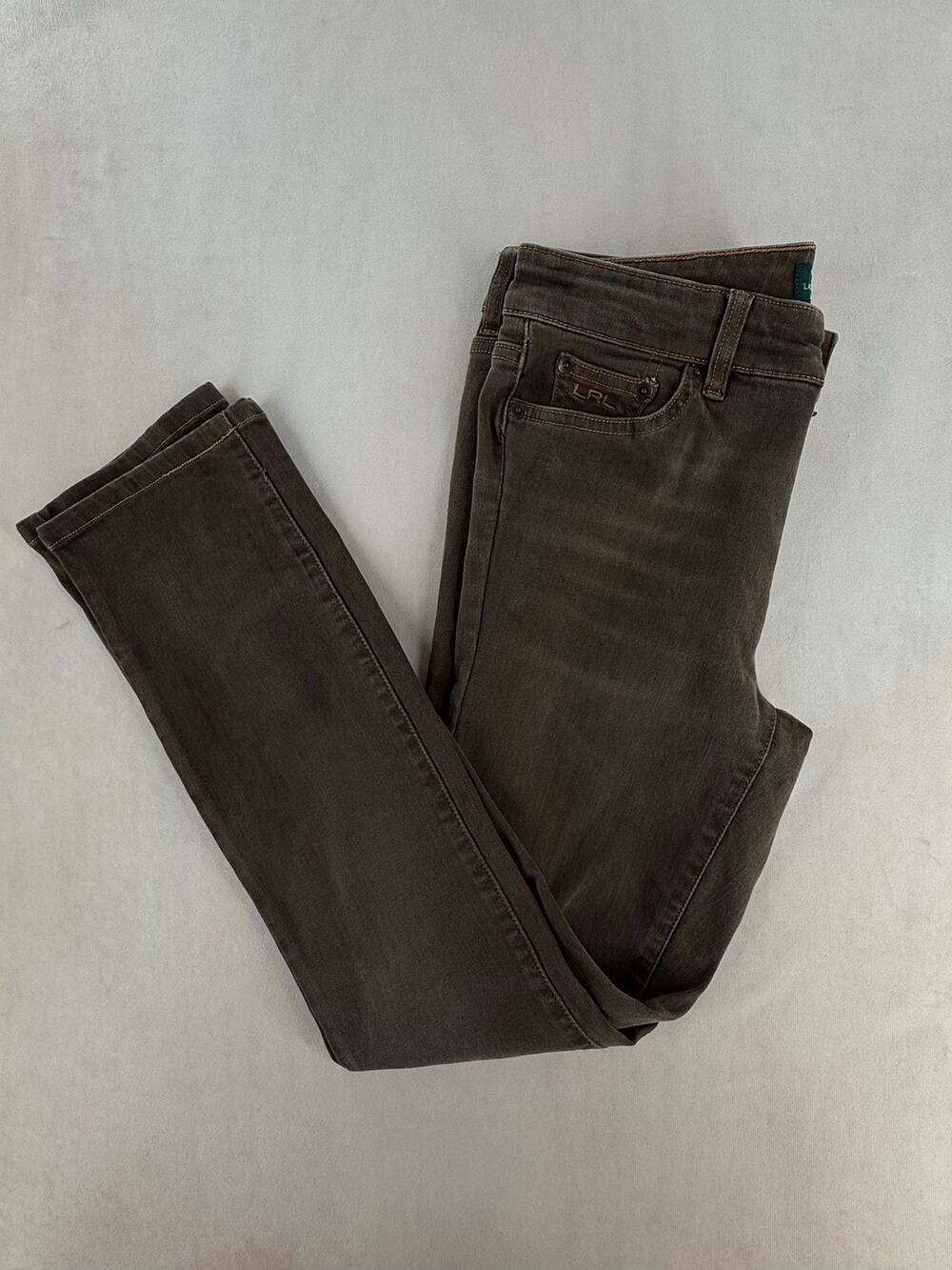Ralph Lauren Lauren Jeans Co Heritage Jean Brown Gray Stretch Jeans Size 4